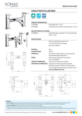 SONAS Horley Bath Filler Chrome