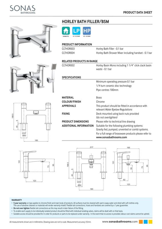 SONAS Horley Bath Shower Mixer Chrome