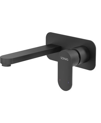 SONAS Norfolk Wall Mounted Basin Mixer Matt Black