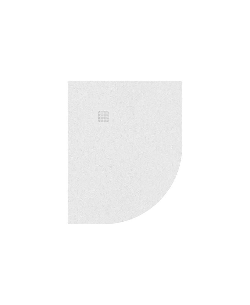 SLATE Offset Quadrant 1000x800mm Shower Tray Left Hand White &amp; Waste