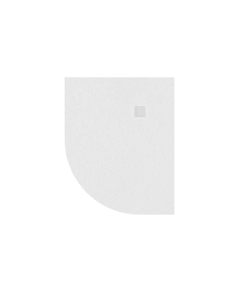 SLATE Offset Quadrant Shower Tray Right Hand White &amp; Waste