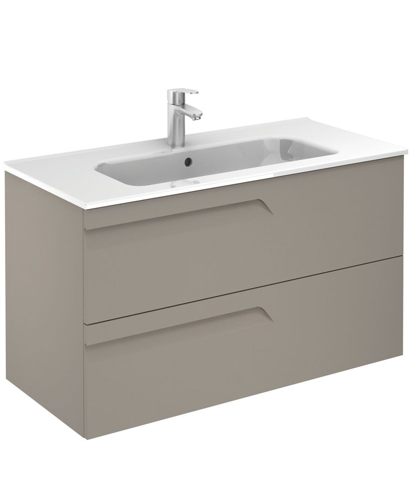 SONAS Brava Smokey Grey 100cm Wall Hung Vanity Unit
