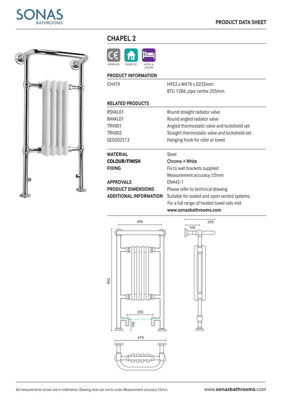 SONAS Chapel 2 Traditional Towel Radiator