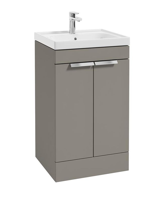 STOCKHOLM Floorstanding 50cm Two Door Unit Matt Khaki &amp; Handles