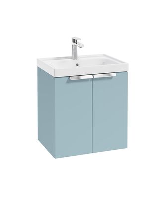 STOCKHOLM Wall Hung 50cm Two Door Unit Matt Morning Sky Blue &amp; Handles