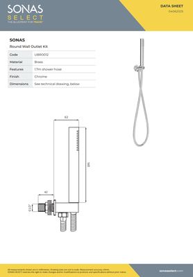 SONAS Round Wall Outlet Handset Kit