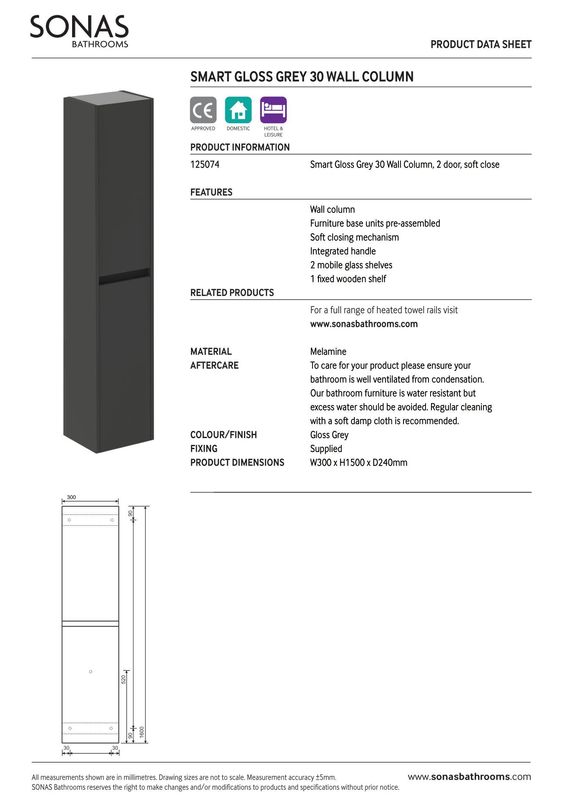 SONAS Smart Wall Hung Wall Column