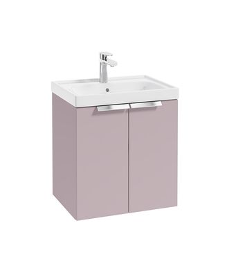 STOCKHOLM Wall Hung 50cm Two Door Unit Matt Cashmere Pink &amp; Handles