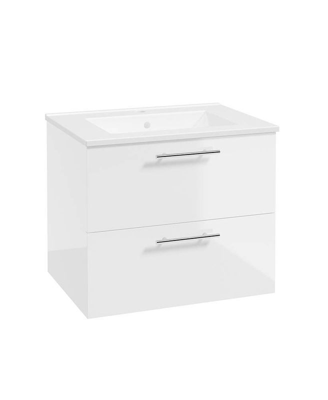 STRATA Wall Hung 60cm Two Drawer Vanity Unit &amp; Basin