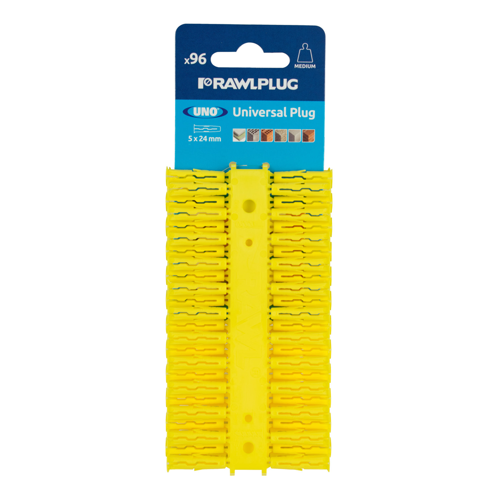 UNO UNIVERSAL PLUG CLIPS OF 96PC YELLOW (5MM) [SINGLE]