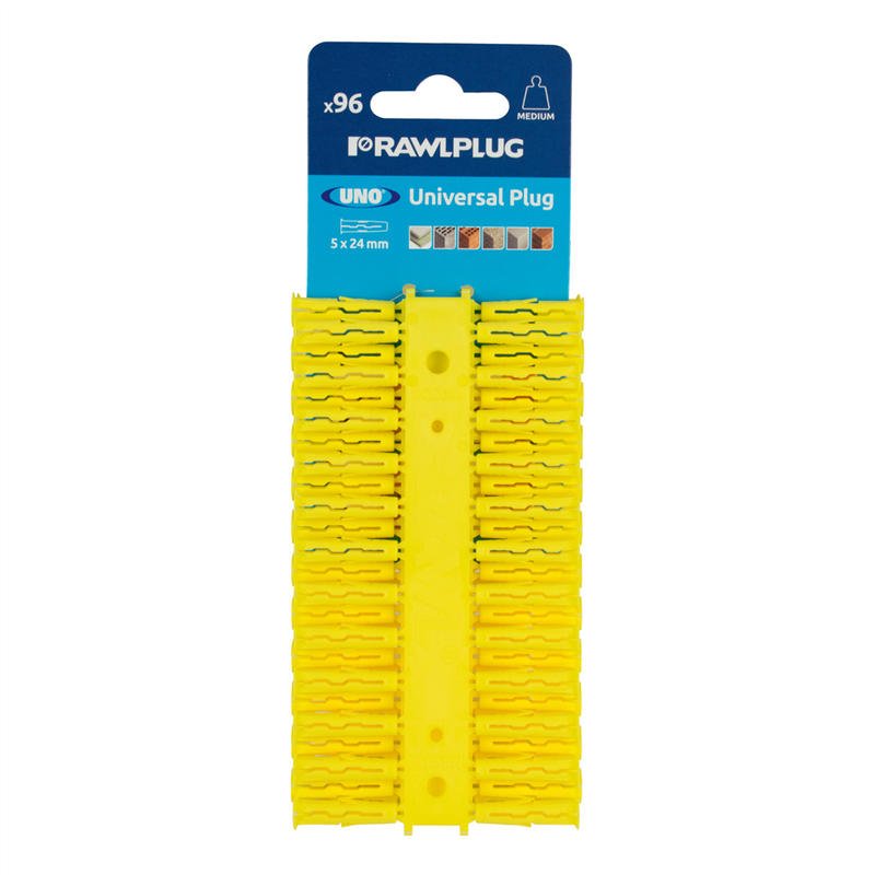 UNO UNIVERSAL PLUG CLIPS OF 96PC YELLOW (5MM) [SINGLE]