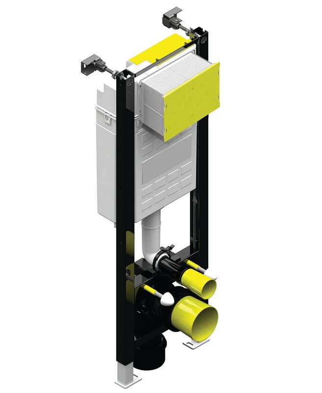 SONAS Large Fastfix Frame for Wall Hung WC with Fascia Plate Chrome