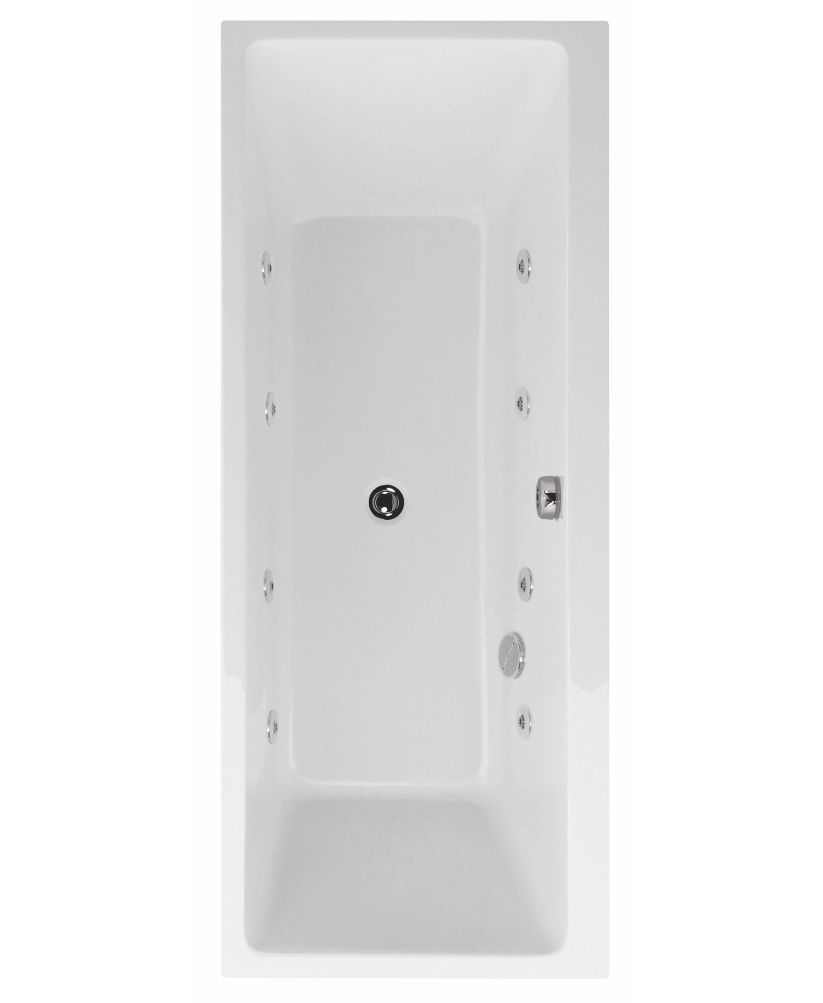 SONAS Oscar Double Ended 8 Jet Whirlpool Bath, Size: L1700xW700xD400
