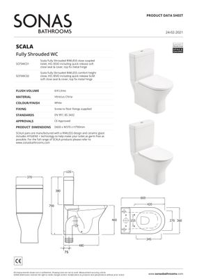 SONAS Scala Fully Shrouded Rimless WC