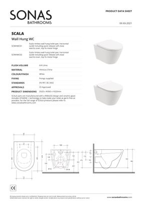 SONAS Scala Wall Hung Rimless WC