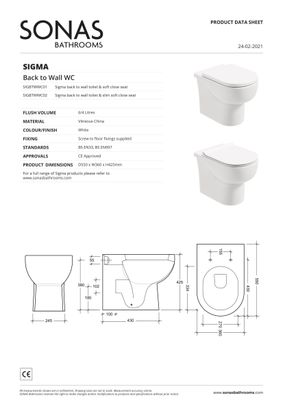 SONAS Sigma Back To Wall WC