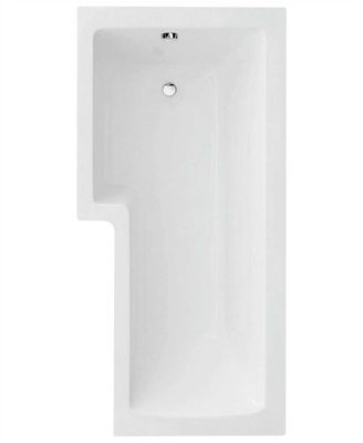 SHAPE 1700x850mm Bath &amp; Panel White with Bath Screen Chrome