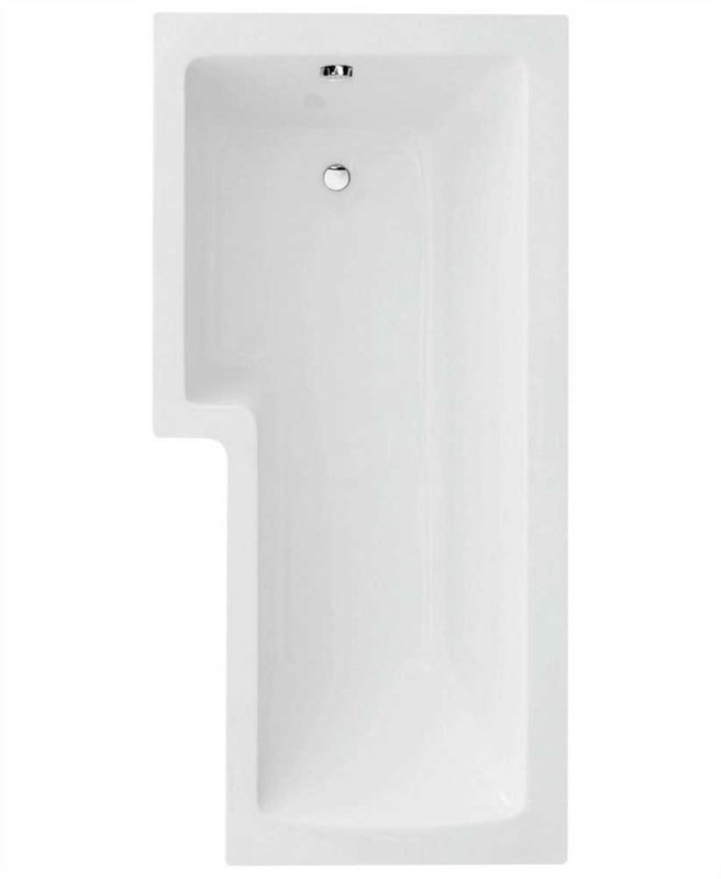 SHAPE 1700x850mm Bath &amp; Panel White with Bath Screen Chrome
