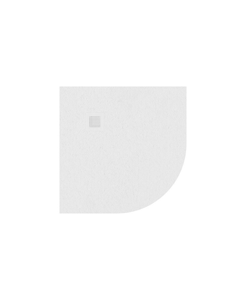 SLATE Quadrant Shower Tray White &amp; Waste