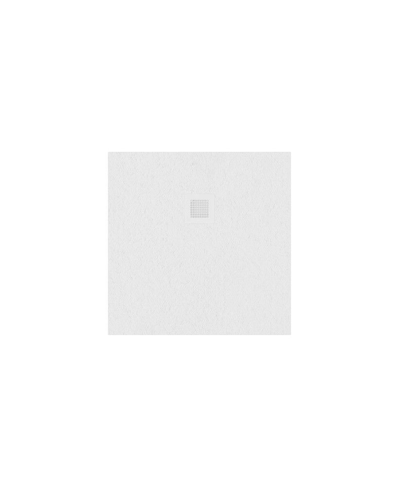 SLATE Square Shower Tray White &amp; Waste