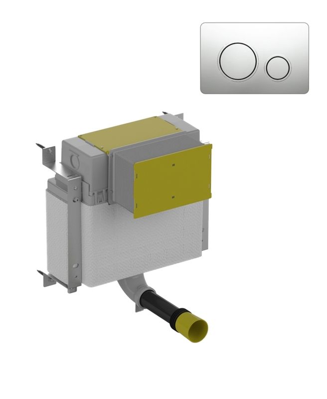 SONAS Concealed Cistern for Back to Wall WC with Circular Flush Plate