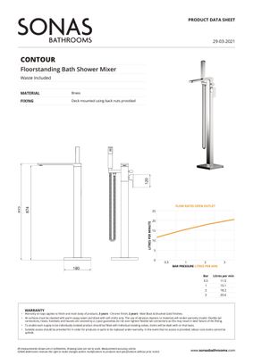 SONAS Contour Floor Standing Bath Shower Mixer Chrome