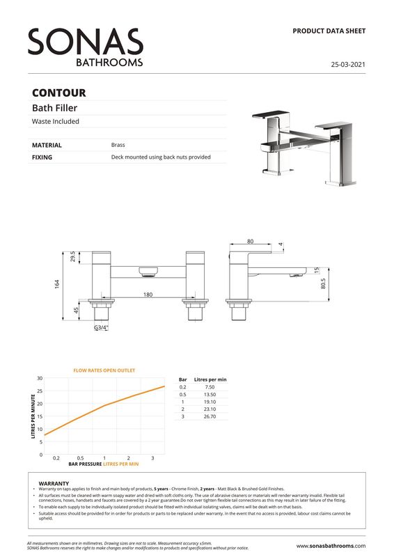SONAS Contour Bath Filler Matt Black
