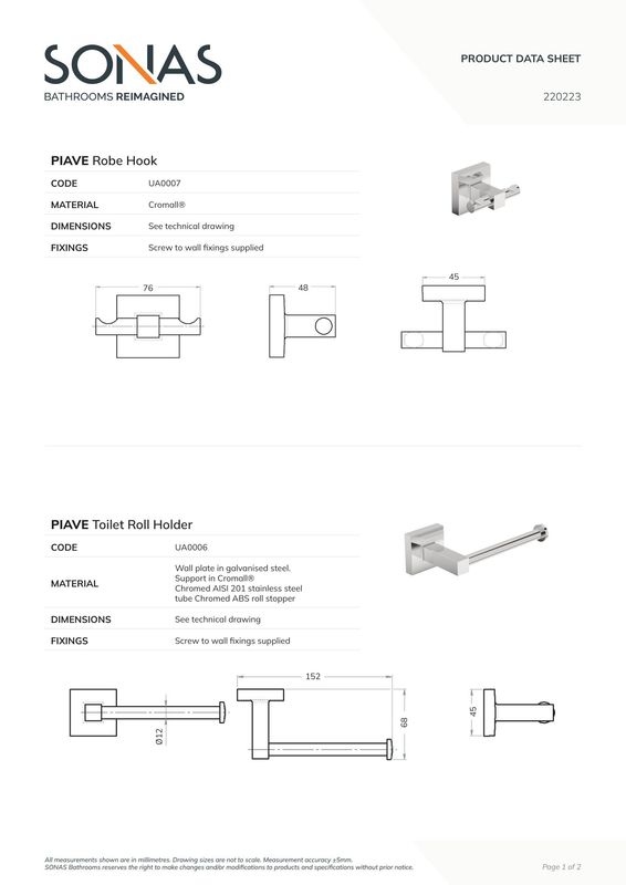 PIAVE Robe Hook Chrome