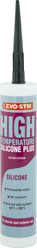 EVO-STIK HIGH TEMP SIL BLACK 310ML