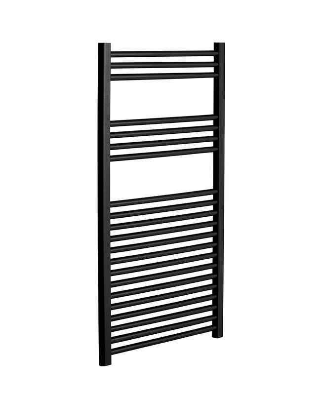 Greenstar Matt Black Straight Heated Towel Rail