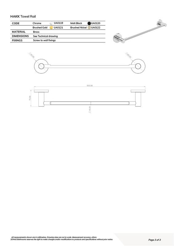 HAKK 45cm Towel Rail