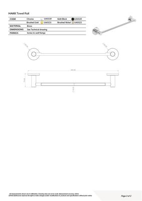 HAKK 45cm Towel Rail