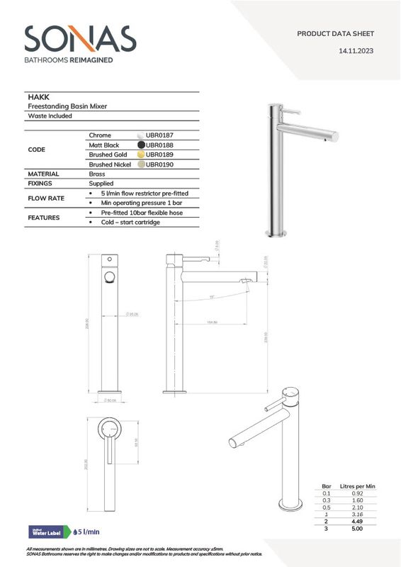 HAKK Freestanding Basin Mixer