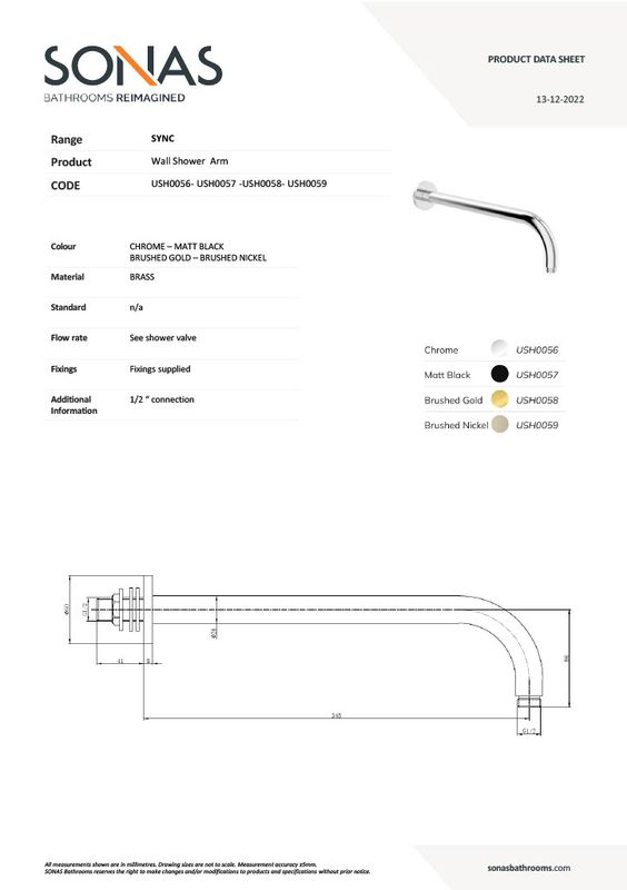 HAKK Thermostatic Shower Set 1 with Wall Arm