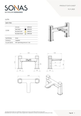 LUTA Bath Filler