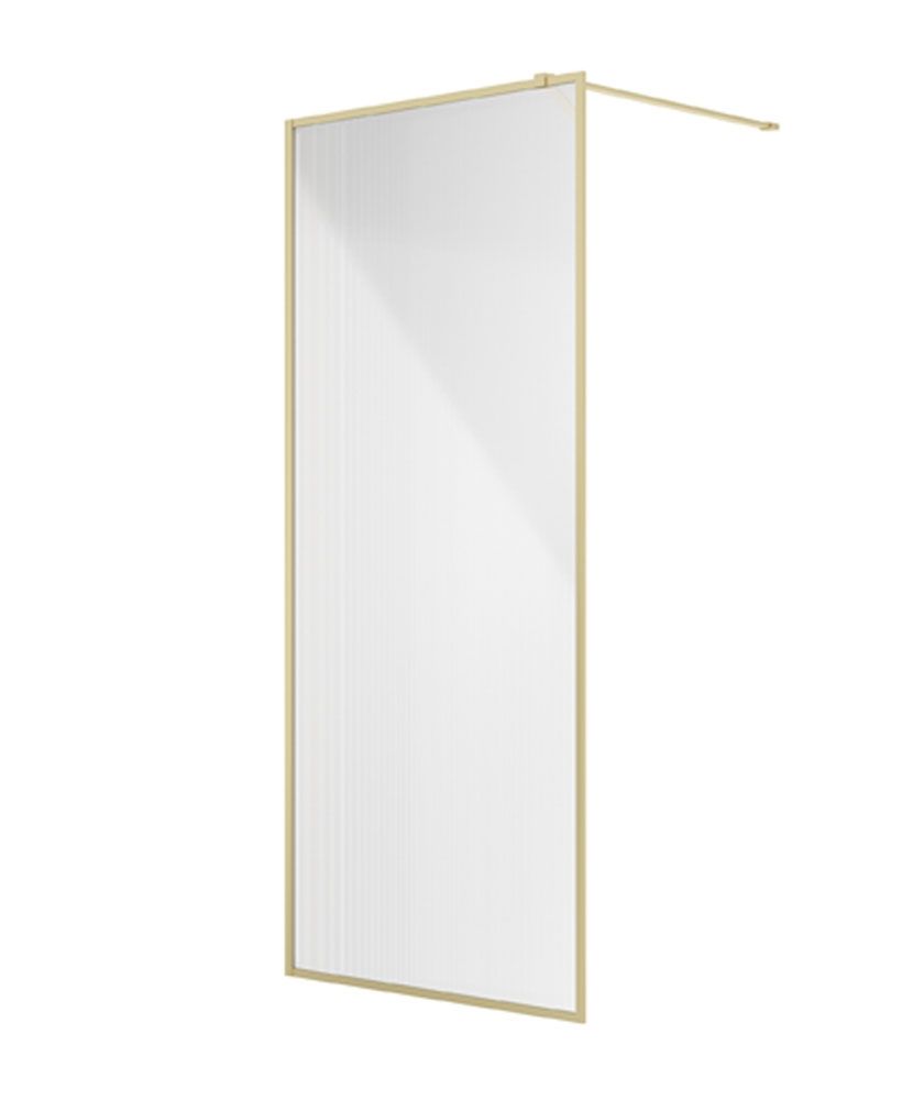 MIRAGE 800mm Brushed Gold Frame with Fluted Glass