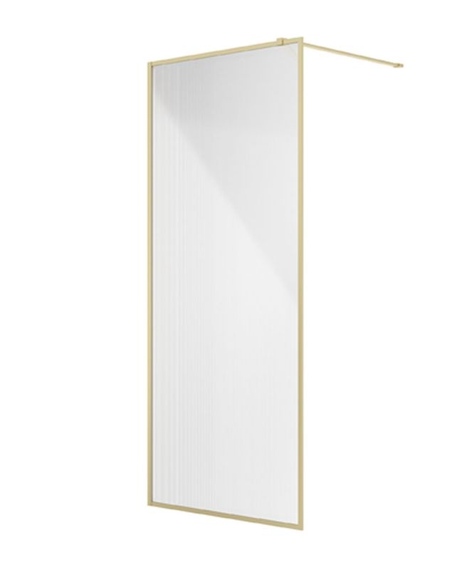MIRAGE 800mm Brushed Gold Frame with Fluted Glass