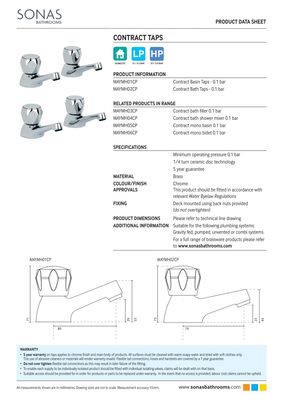 SONAS Contract Basin Taps Chrome