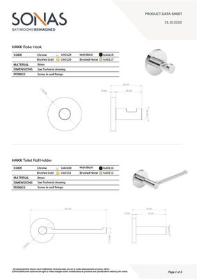 HAKK Toilet Roll Holder Chrome