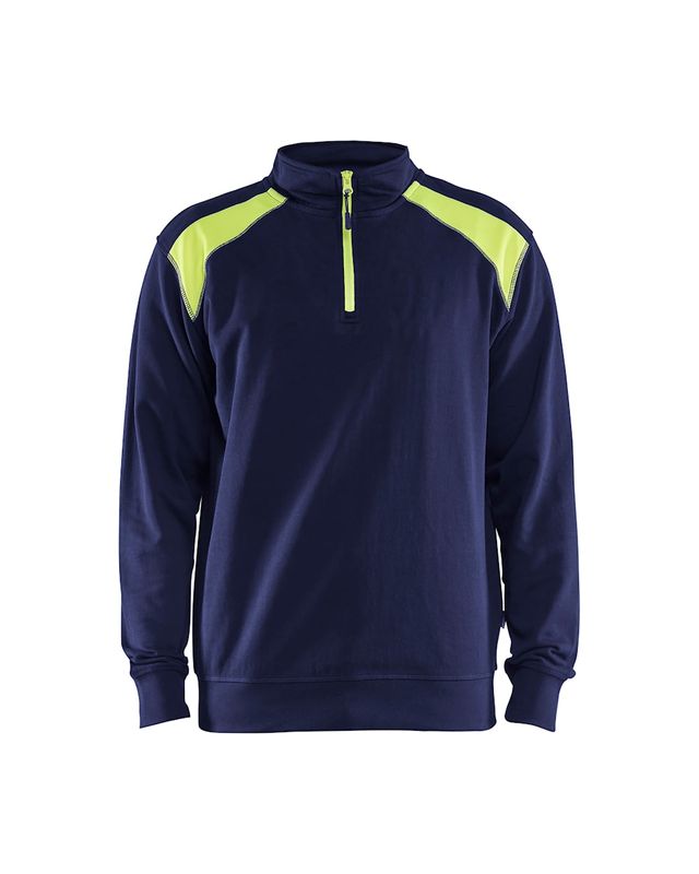 Half-zip 2-tone sweatshirt