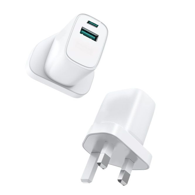 POWERMASTER USB PLUG TOP WITH 2 USB CHARGERS (1 TYPE A &amp; 1 TYPE C)