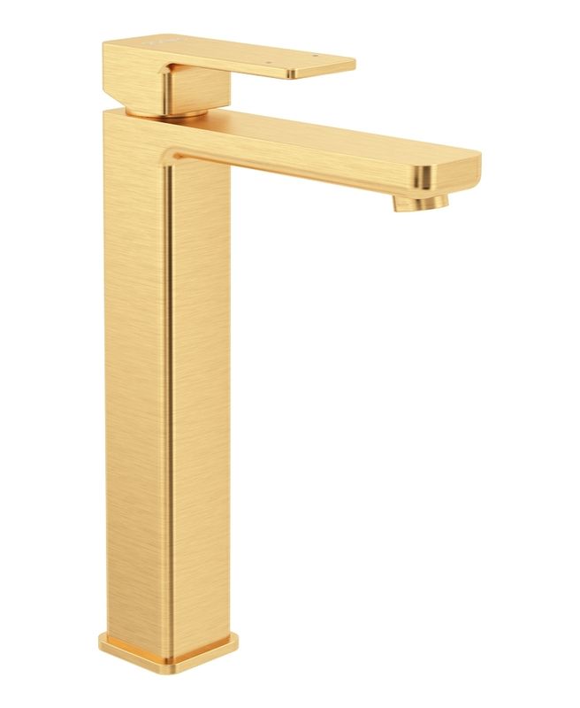 SONAS Contour Large Freestanding Basin Mixer Brushed Gold