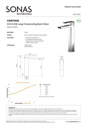 SONAS Contour Large Freestanding Basin Mixer Matt Black