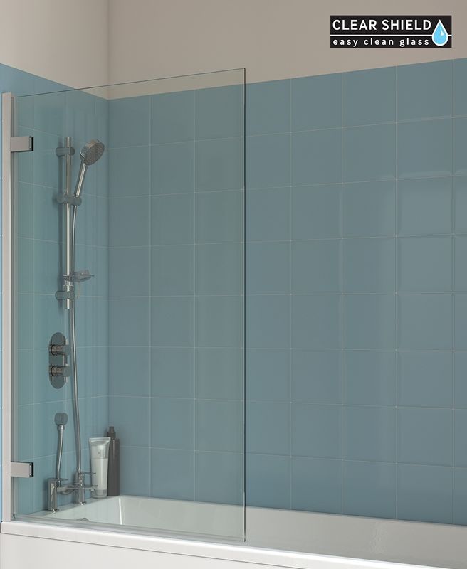 LUNAR SB5 8mm Hinged Bath Screen Chrome