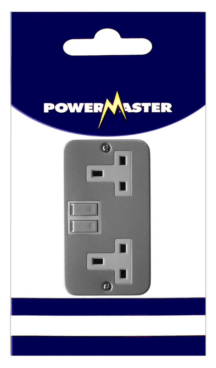 POWERMASTER 2 GANG 13 AMP SWITCHED METALCLAD SOCKET