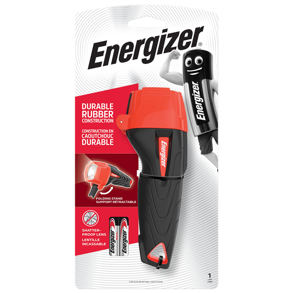 ENERGIZER 2 x AAA LED IMPACT RUBBER TORCH 2AAA