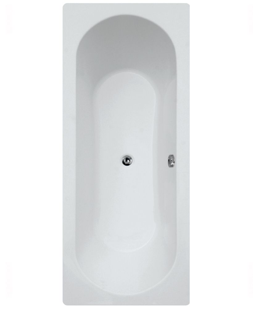CLOVER Double Ended Bath White, Size: L1700xW750xD400