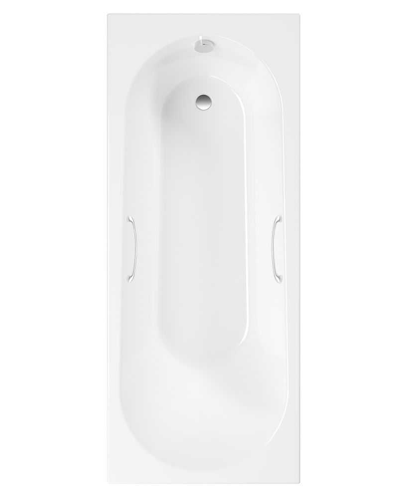 LOTUS 1700x700mm Twin Grip Single Ended Bath White