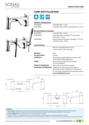 CORBY Bath Filler