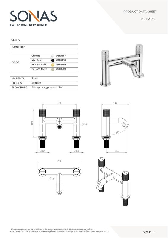 ALITA Bath Filler